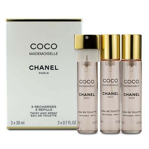 chanel twist and spray refills coco mademoiselle|chanel coco mademoiselle refill 20ml.